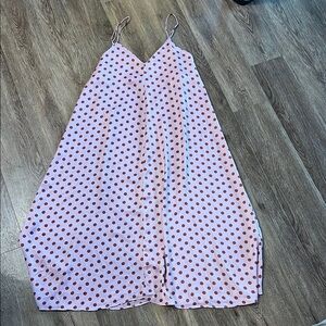 Zara babydoll Lavender and brown Polka Dot Slip Dress